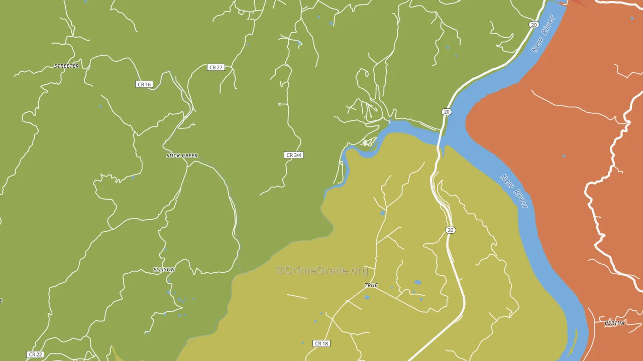 Nimitz, WV Map of Drug-Related Crime Rates
