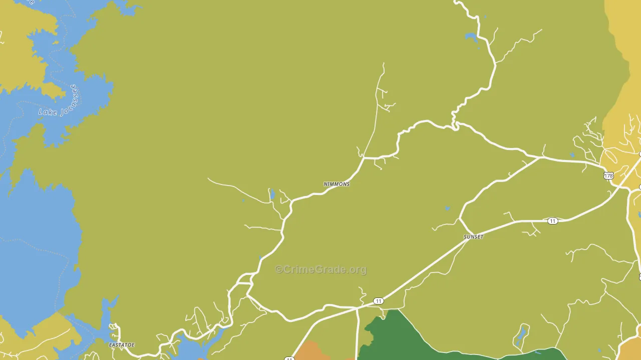 Nimmons, SC Map of Drug-Related Crime Rates