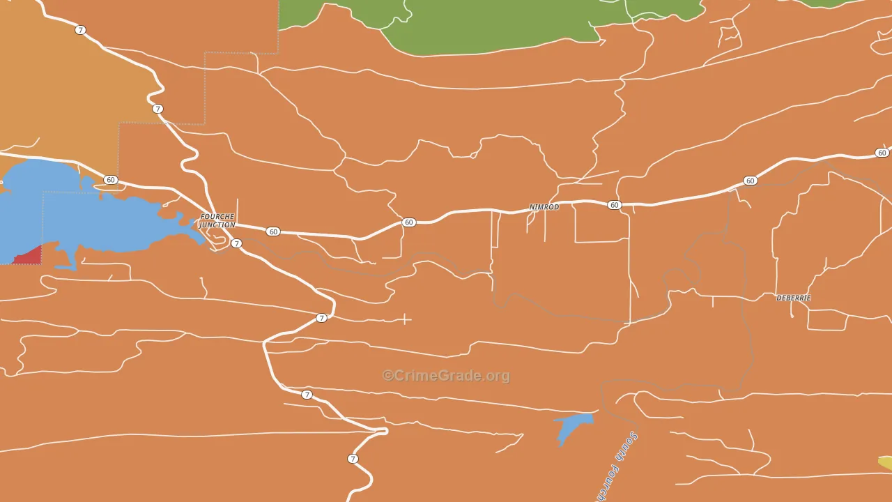 Nimrod, AR Map of Drug-Related Crime Rates