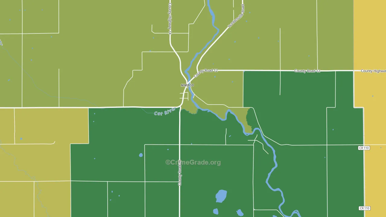Nimrod, MN Map of Drug-Related Crime Rates