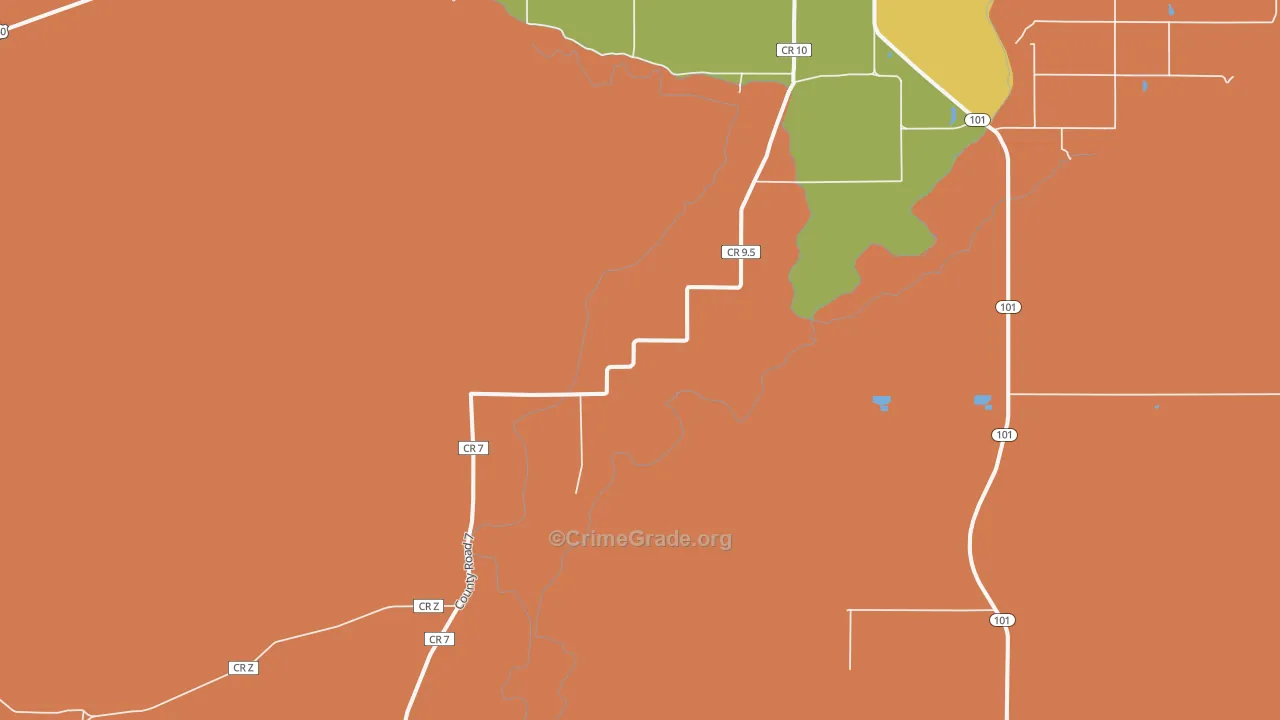 Ninaview, CO Map of Drug-Related Crime Rates