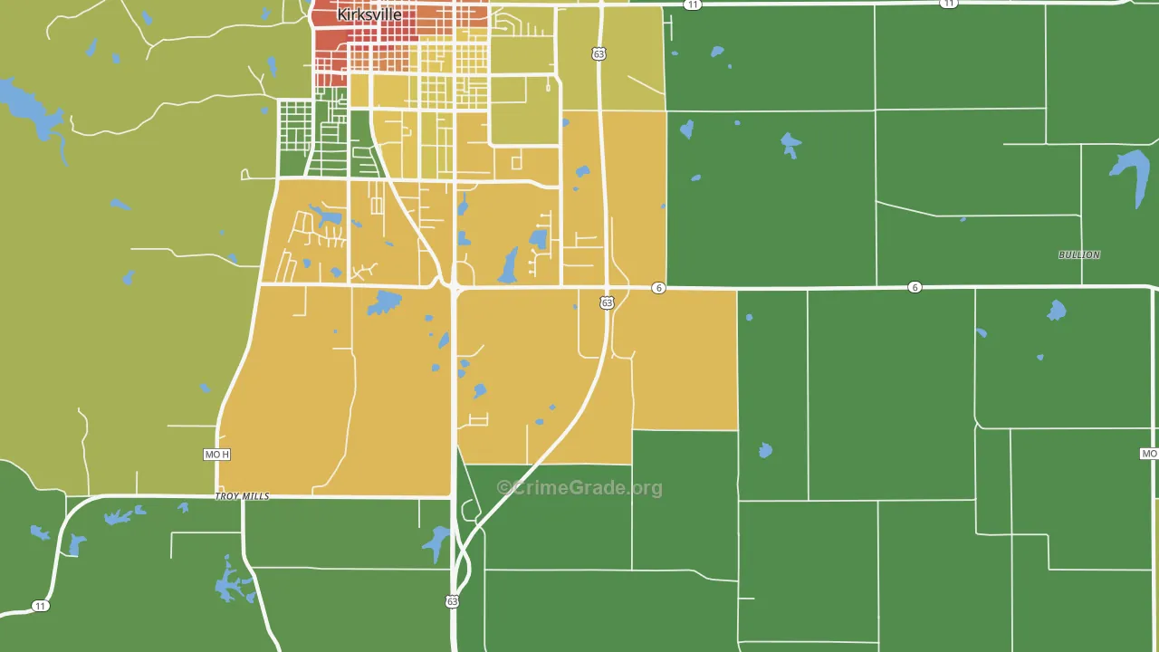 Nind, MO Map of Drug-Related Crime Rates