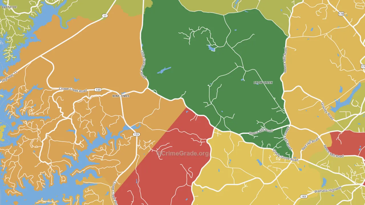 Nine Times, SC Map of Drug-Related Crime Rates