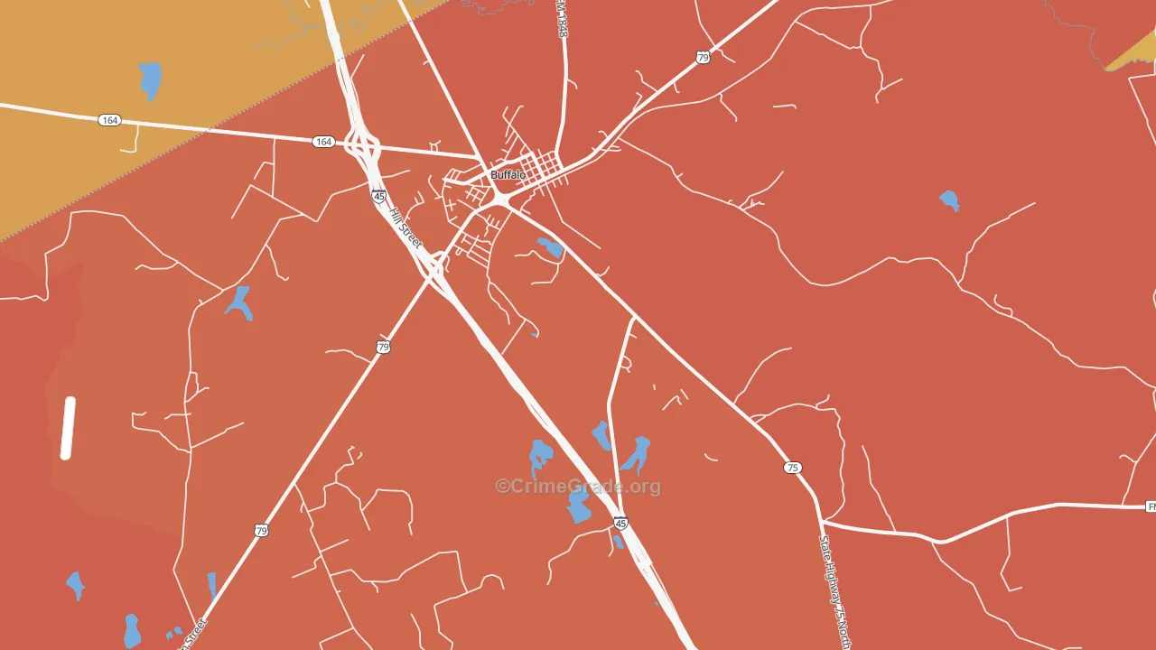 Nineveh, TX Map of Drug-Related Crime Rates