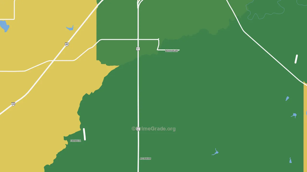 Ninnekah, OK Map of Drug-Related Crime Rates