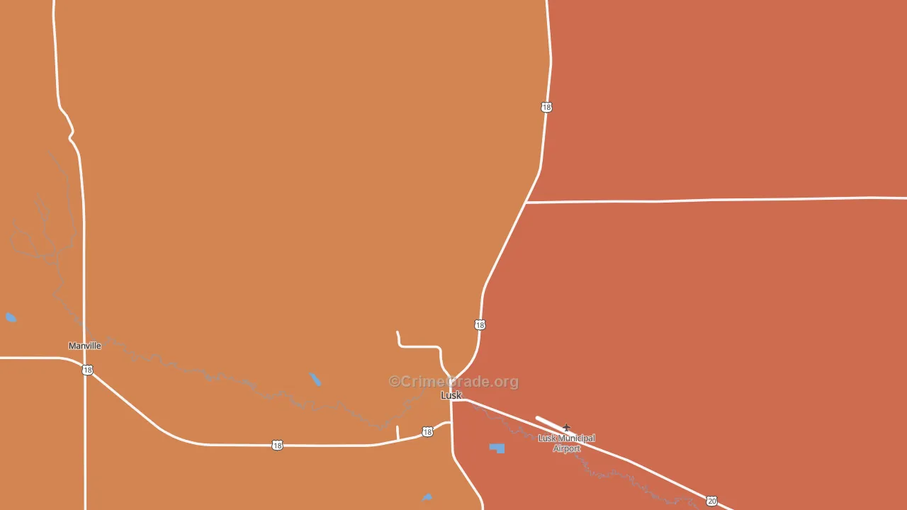 Niobrara County, WY Map of Drug-Related Crime Rates