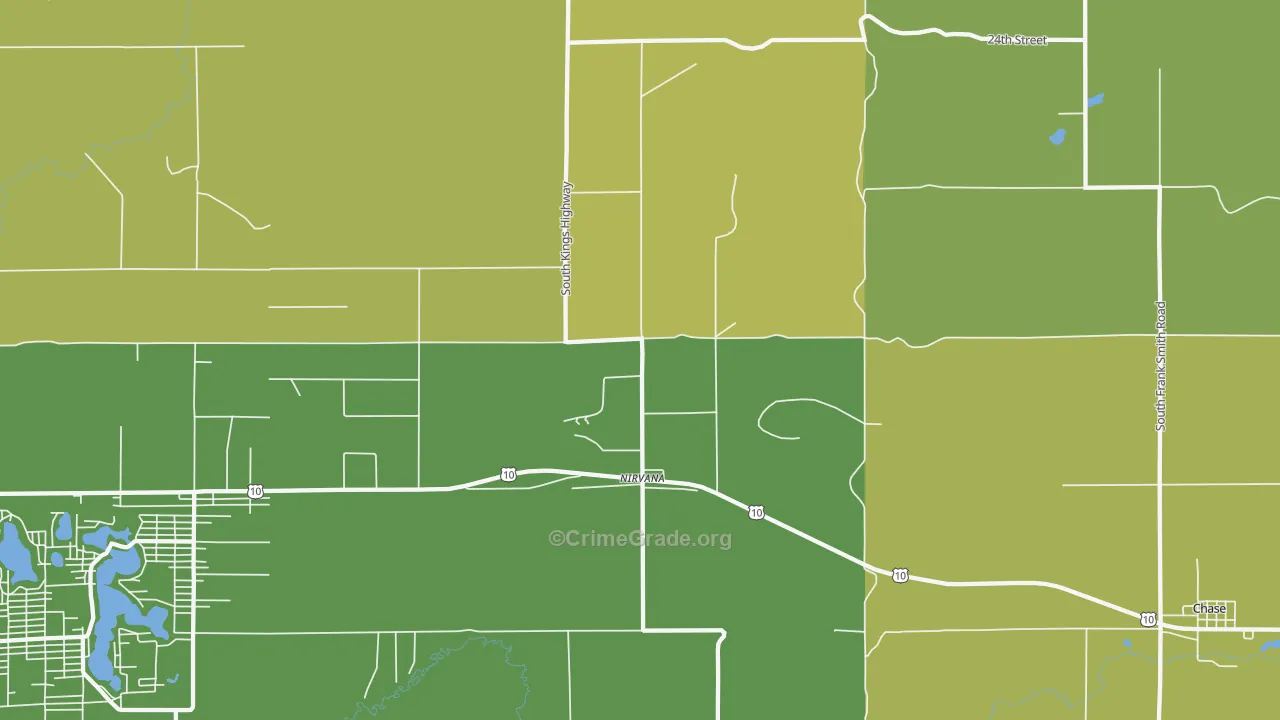 Nirvana, MI Map of Drug-Related Crime Rates