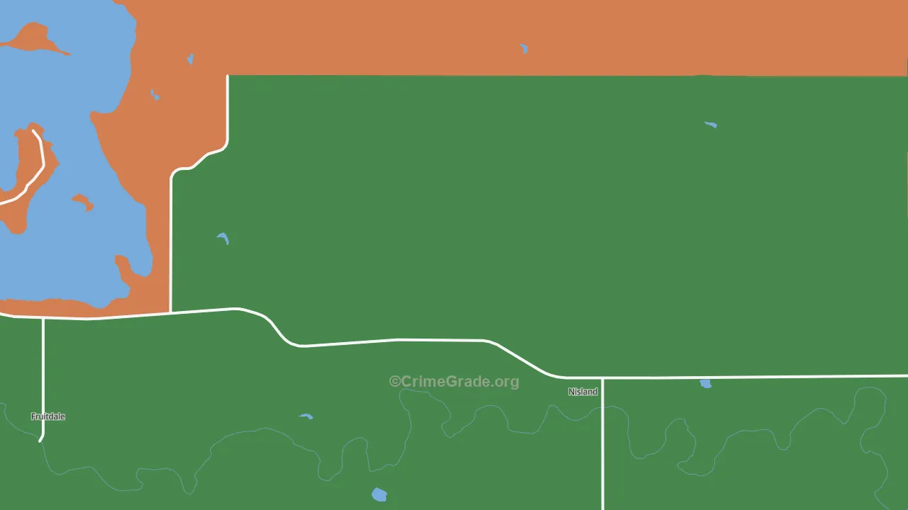 Nisland, SD Map of Drug-Related Crime Rates
