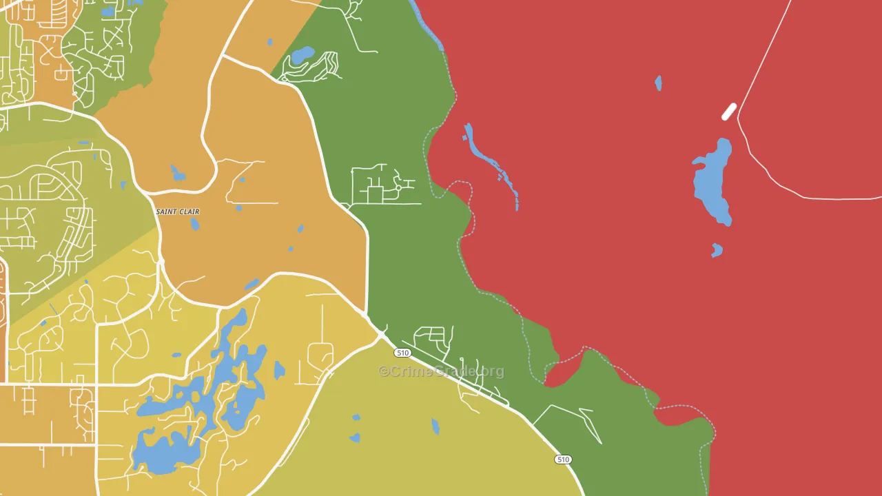 Nisqually Indian Community, WA Map of Drug-Related Crime Rates