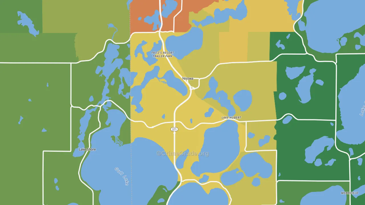 Nisswa, MN Map of Drug-Related Crime Rates