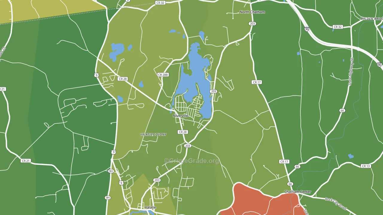 Niverville, NY Map of Drug-Related Crime Rates