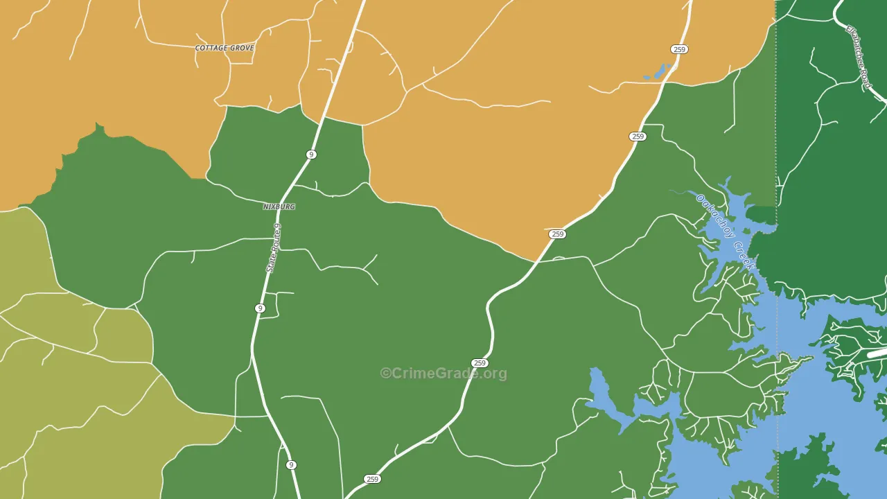 Nixburg, AL Map of Drug-Related Crime Rates