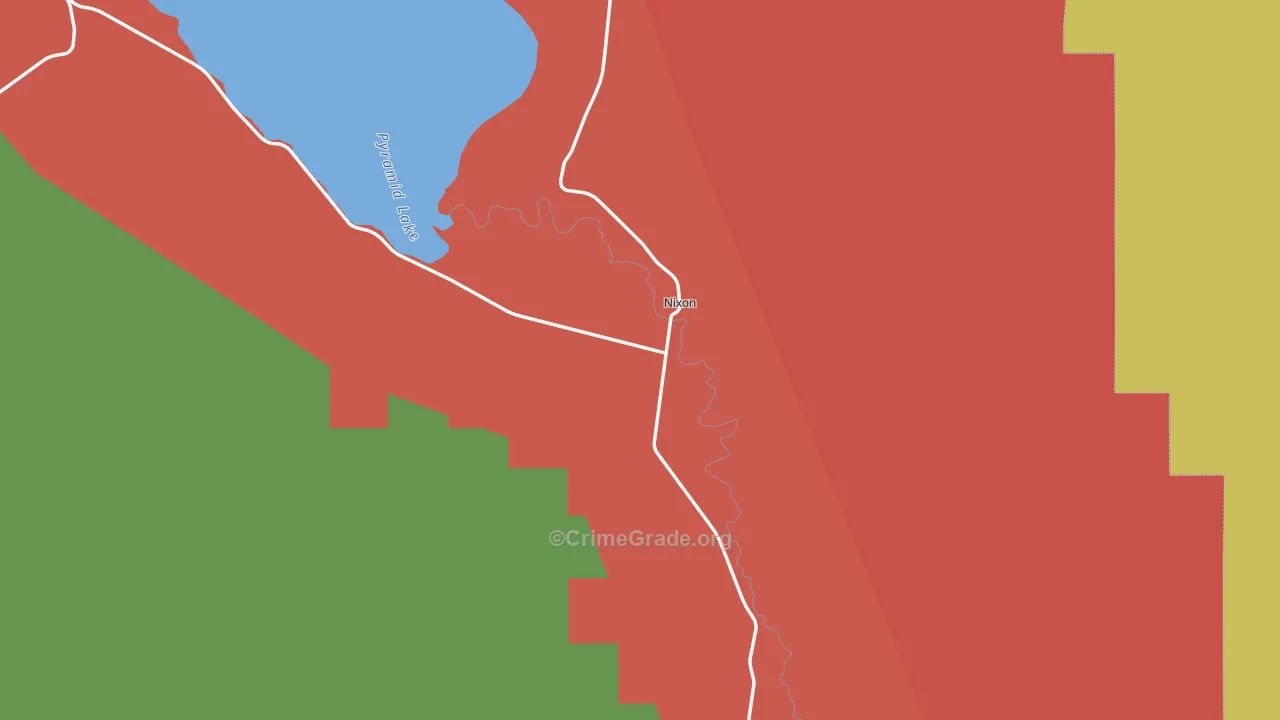 Nixon, NV Map of Drug-Related Crime Rates