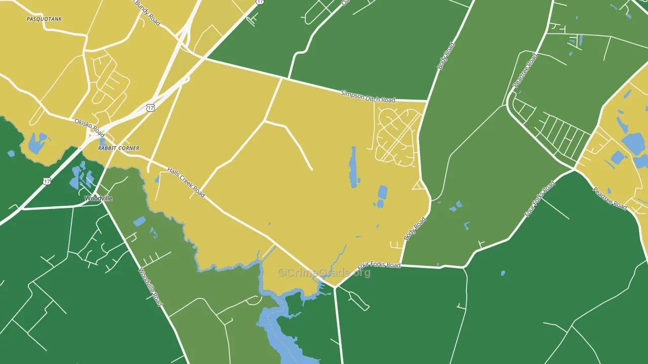 Nixonton, NC Map of Drug-Related Crime Rates