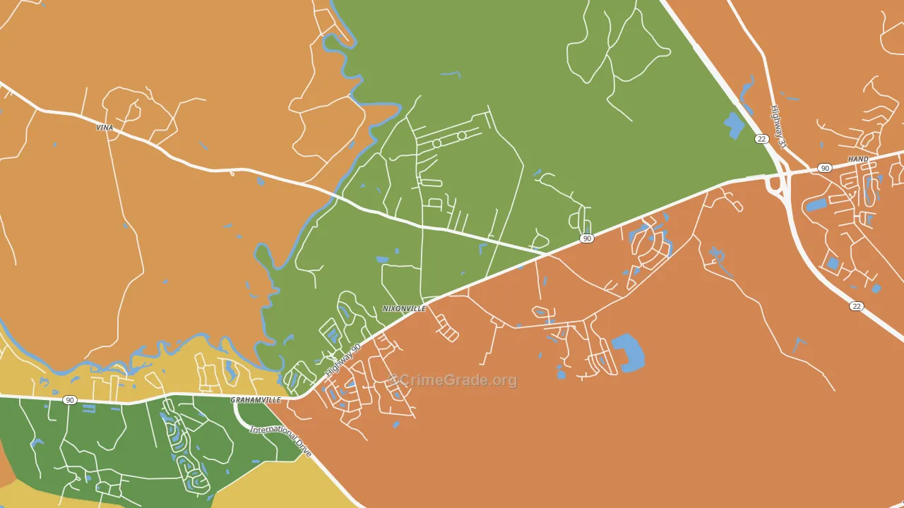 Nixonville, SC Map of Drug-Related Crime Rates