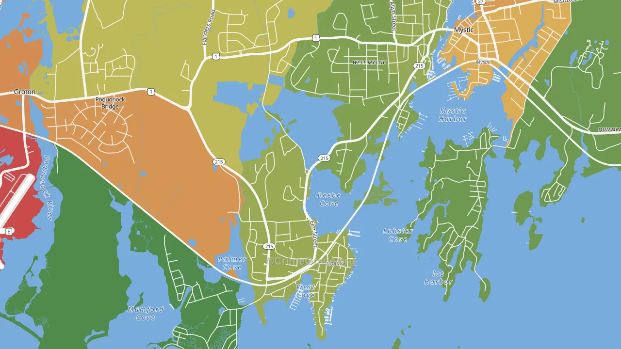 Noank, CT Map of Drug-Related Crime Rates