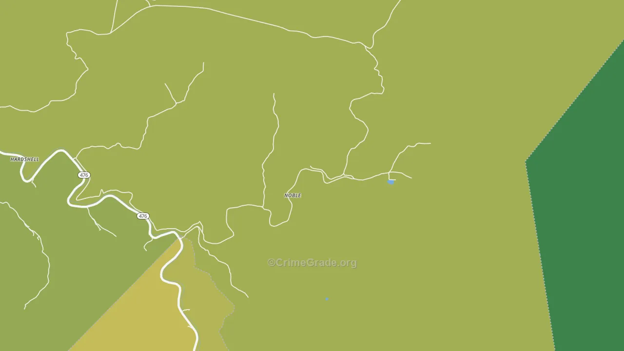Noble, KY Map of Drug-Related Crime Rates