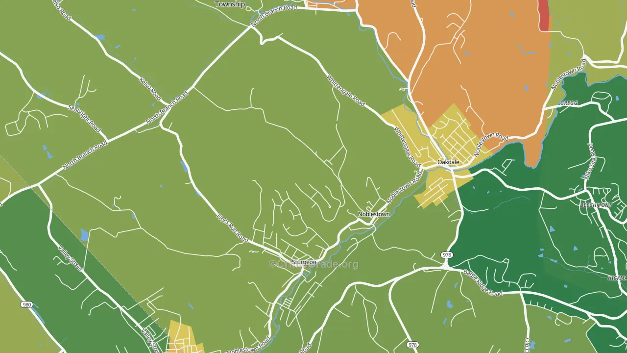 Noblestown, PA Map of Drug-Related Crime Rates