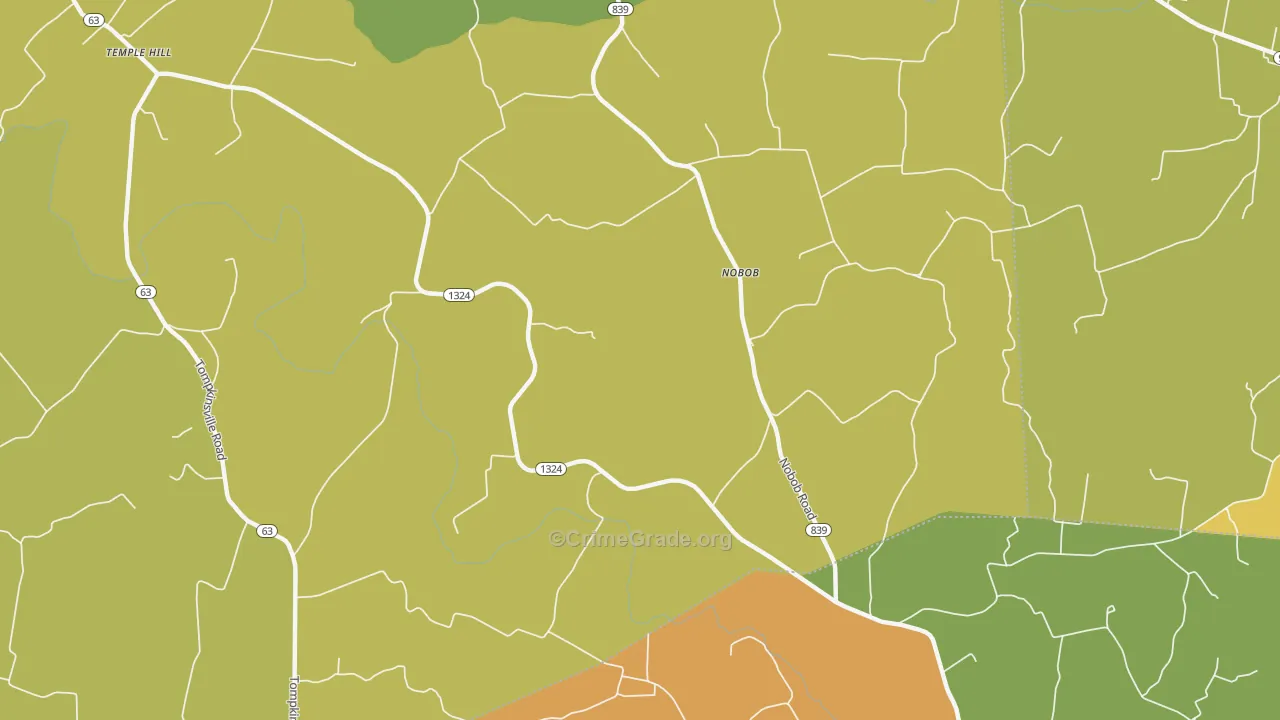 Nobob, KY Map of Drug-Related Crime Rates