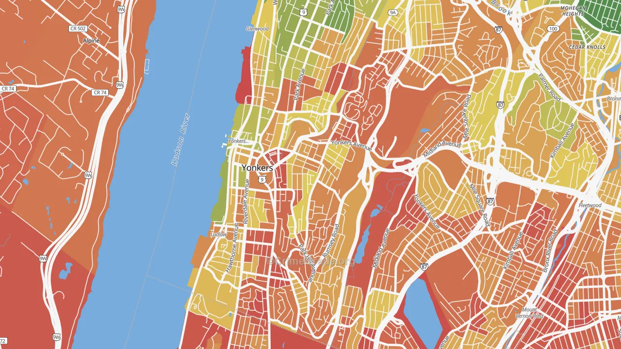 Nodine Hill, Yonkers, NY Map of Drug-Related Crime Rates