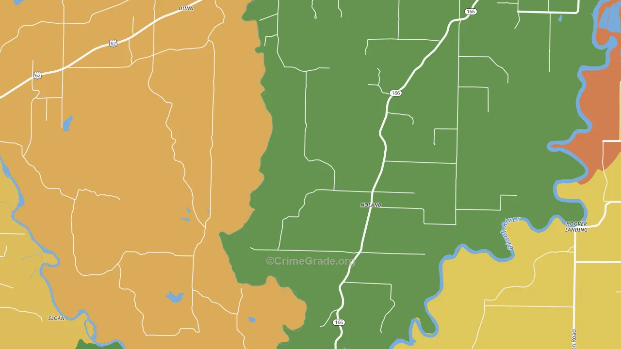 Noland, AR Map of Drug-Related Crime Rates