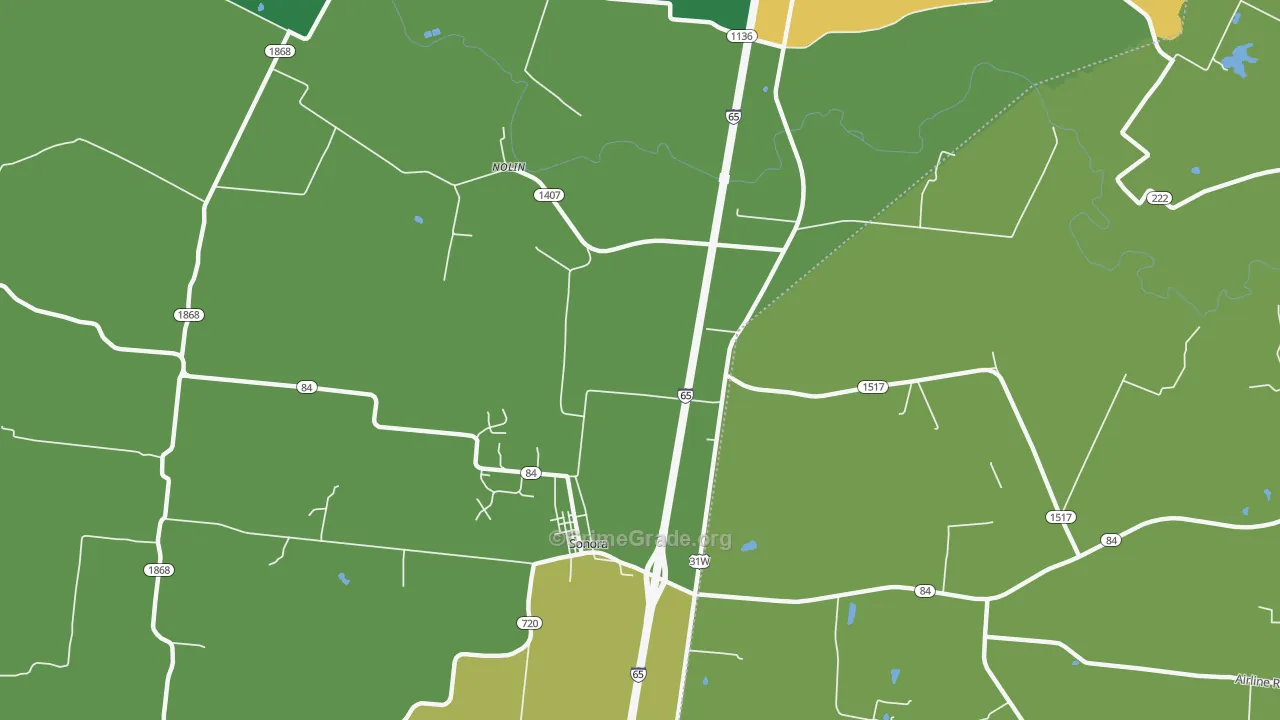 Nolin, KY Map of Drug-Related Crime Rates