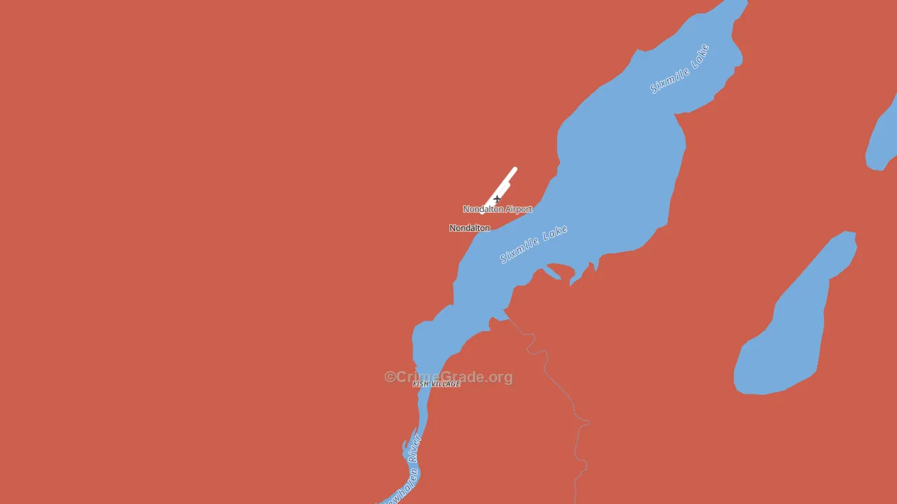 Nondalton, AK Map of Drug-Related Crime Rates