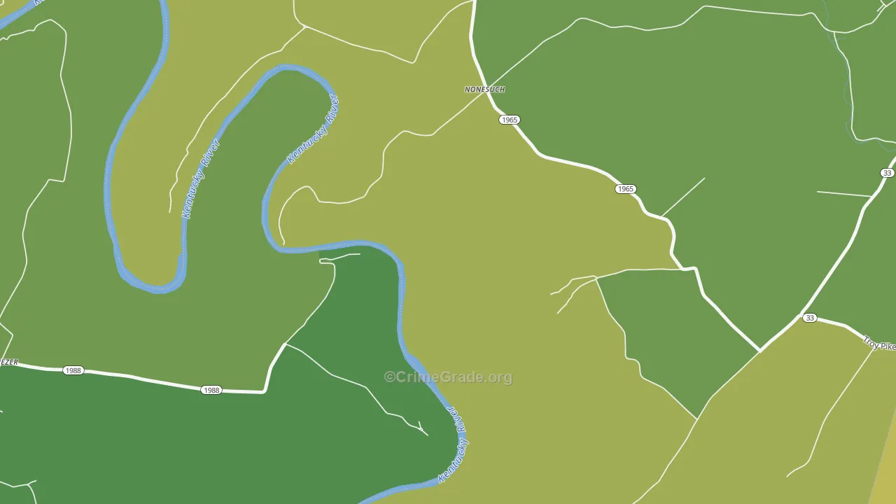 Nonesuch, KY Map of Drug-Related Crime Rates