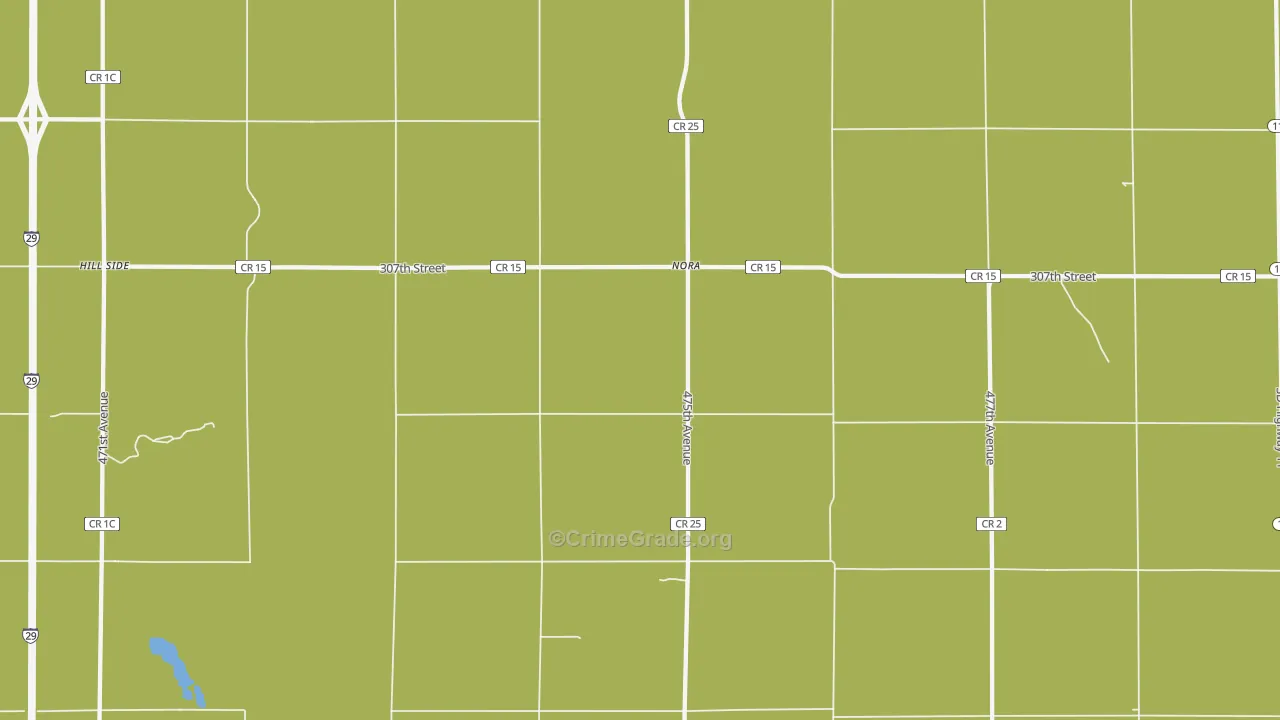 Nora, SD Map of Drug-Related Crime Rates