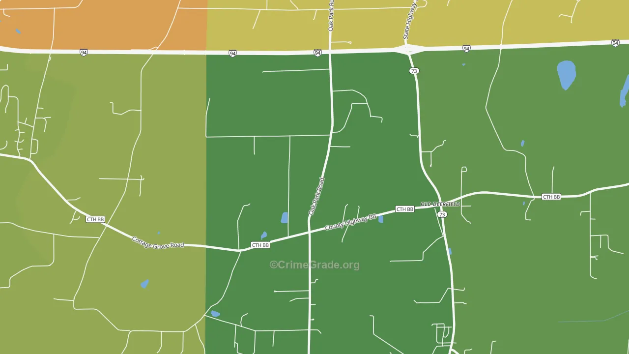 Nora, WI Map of Drug-Related Crime Rates