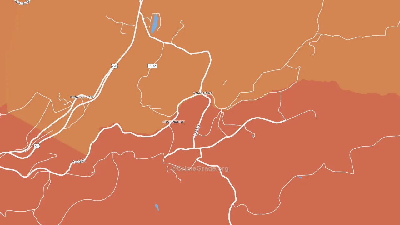 Nordmont, PA Map of Drug-Related Crime Rates