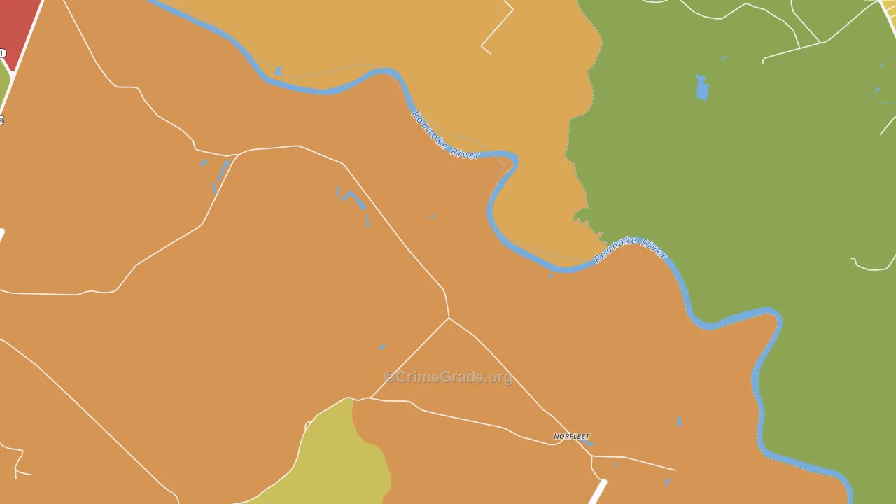 Norfleet, NC Map of Drug-Related Crime Rates