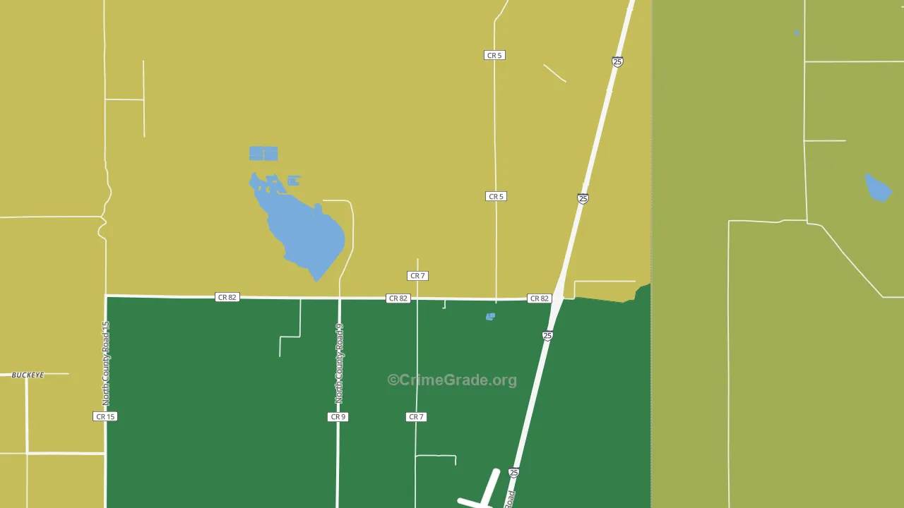 Norfolk, CO Map of Drug-Related Crime Rates