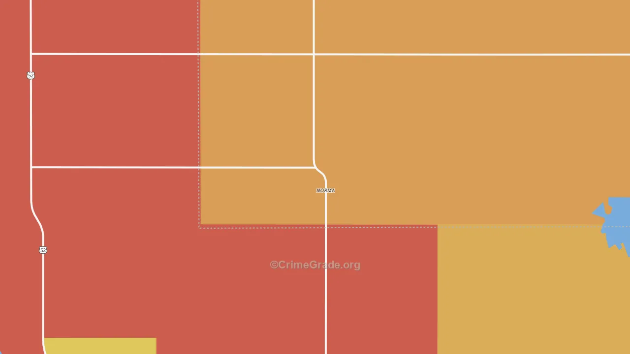 Norma, ND Map of Drug-Related Crime Rates