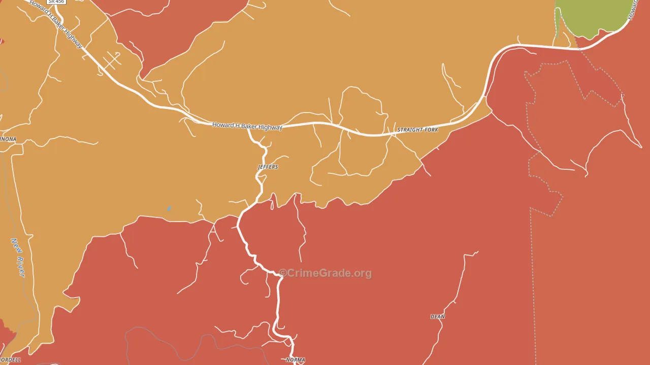 Norma, TN Map of Drug-Related Crime Rates