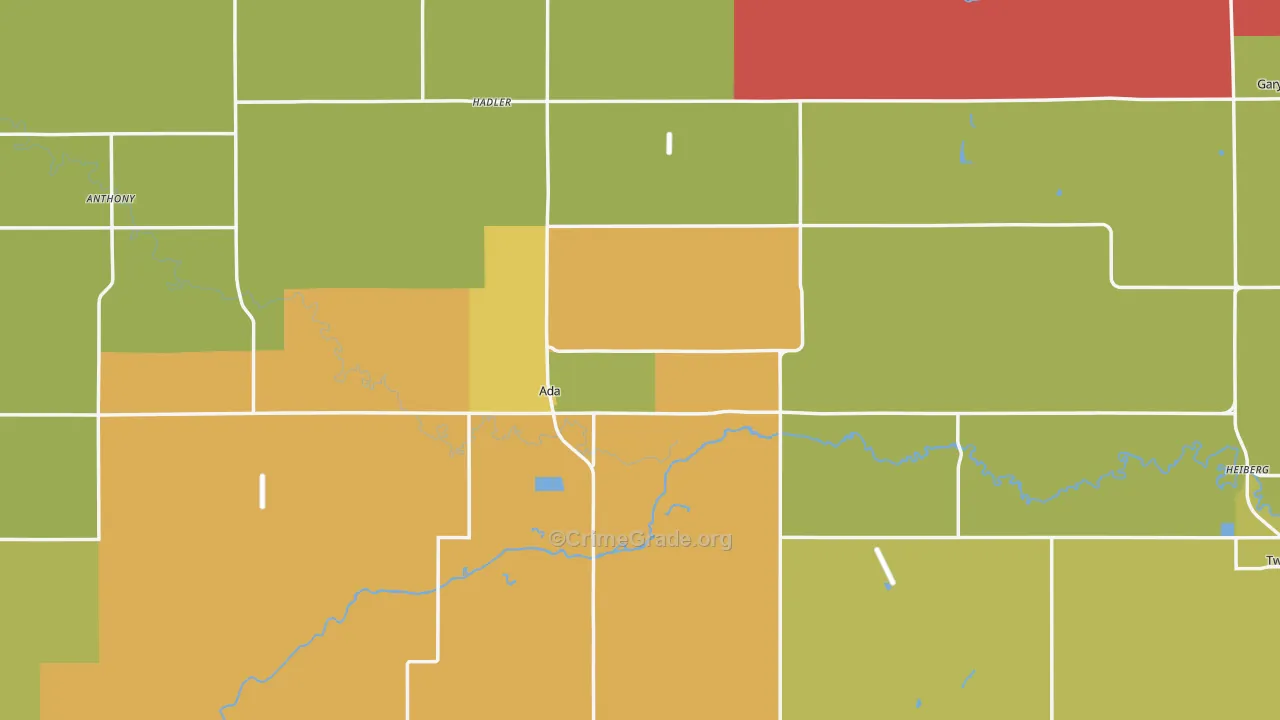 Norman County, MN Map of Drug-Related Crime Rates
