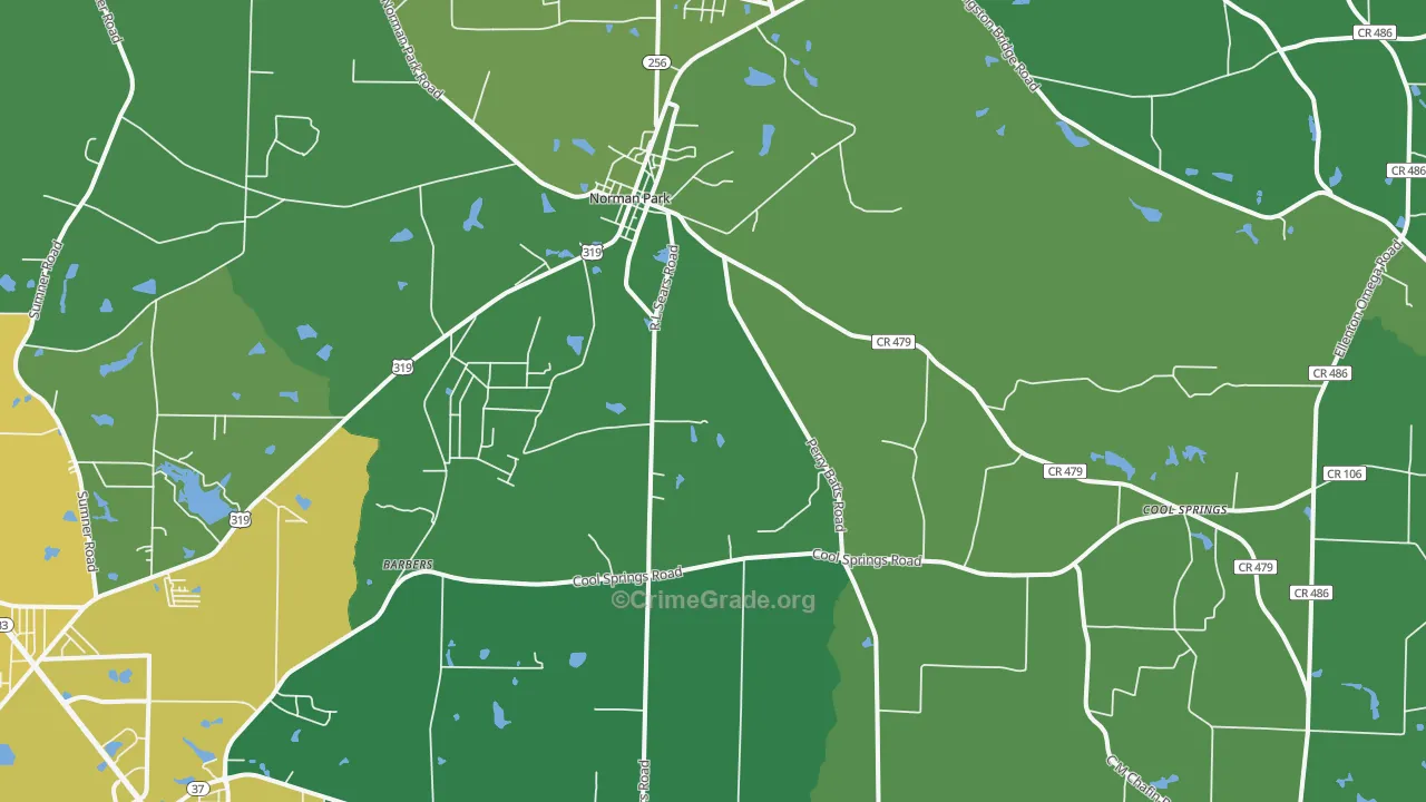 Norman Park, GA Map of Drug-Related Crime Rates