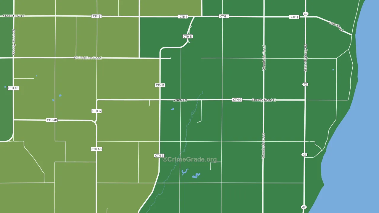 Norman, WI Map of Drug-Related Crime Rates