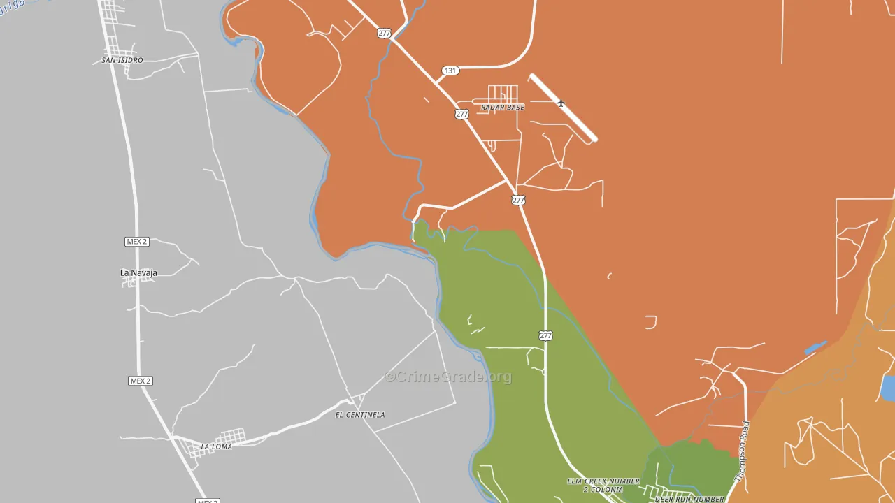 Normandy, TX Map of Drug-Related Crime Rates