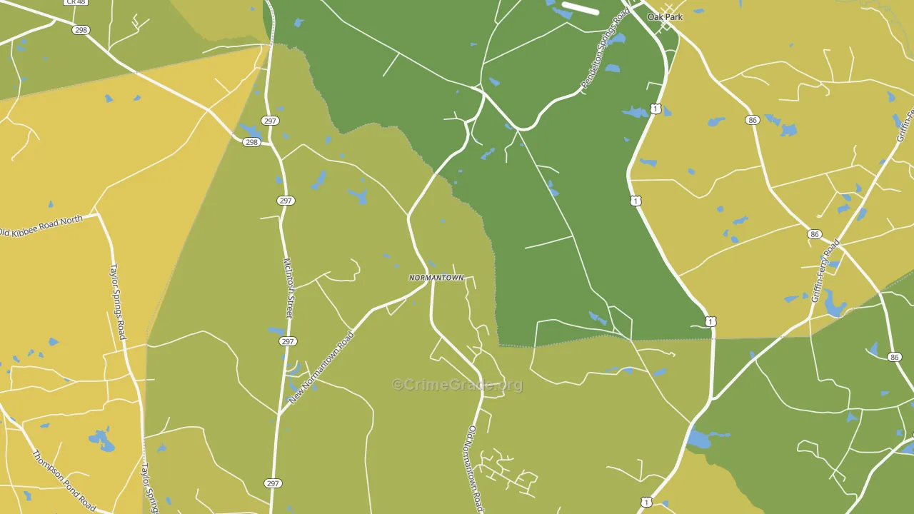 Normantown, GA Map of Drug-Related Crime Rates