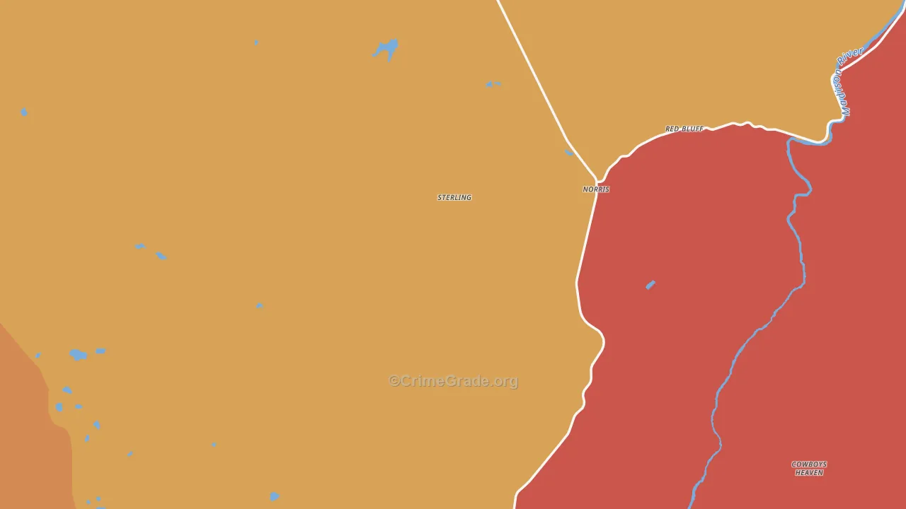Norris, MT Map of Drug-Related Crime Rates