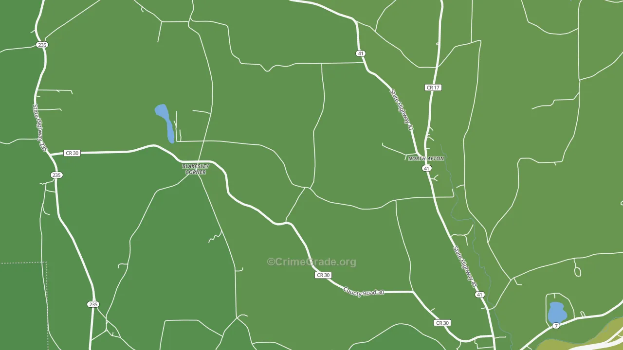 North Afton, NY Map of Drug-Related Crime Rates