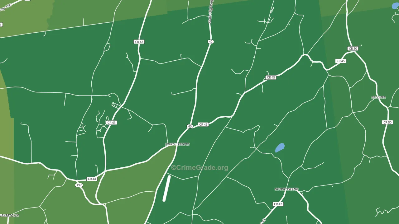 North Argyle, NY Map of Drug-Related Crime Rates