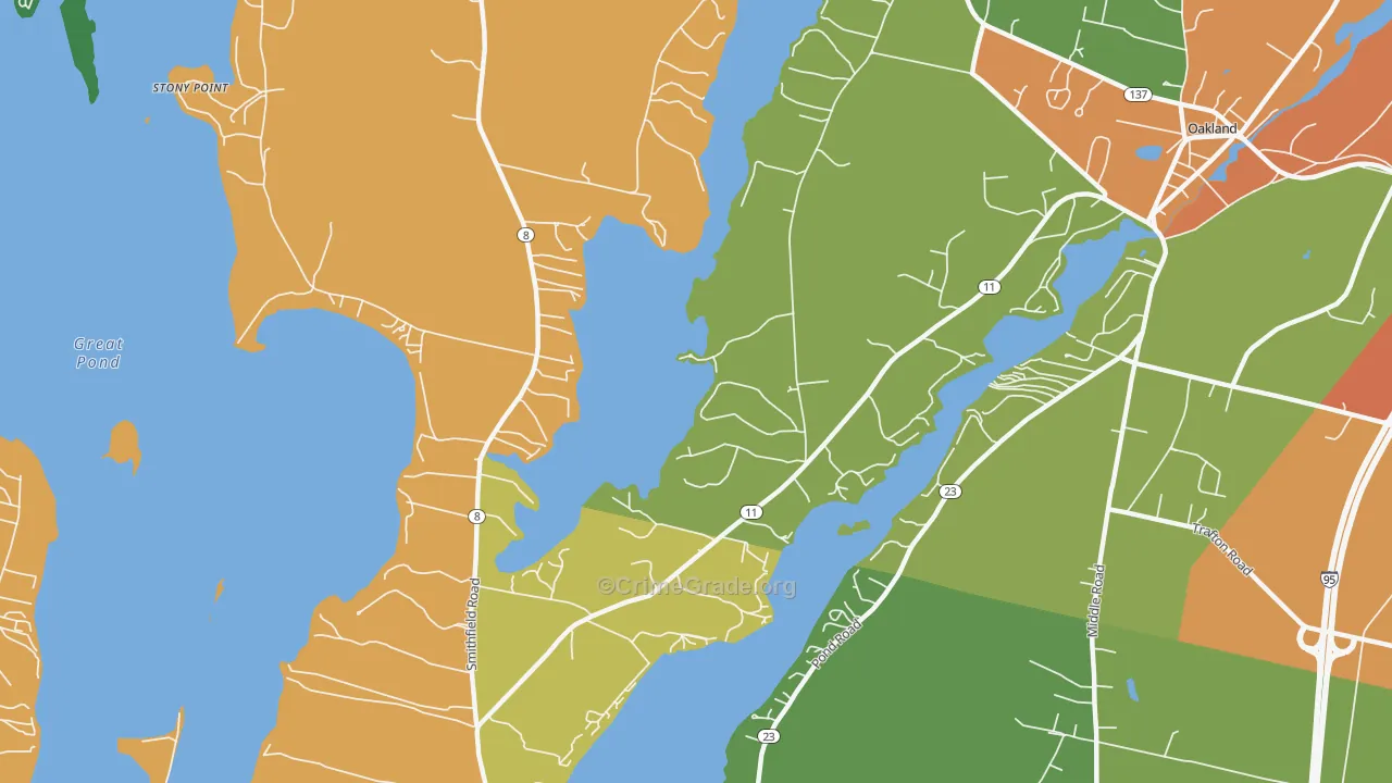 North Belgrade, ME Map of Drug-Related Crime Rates