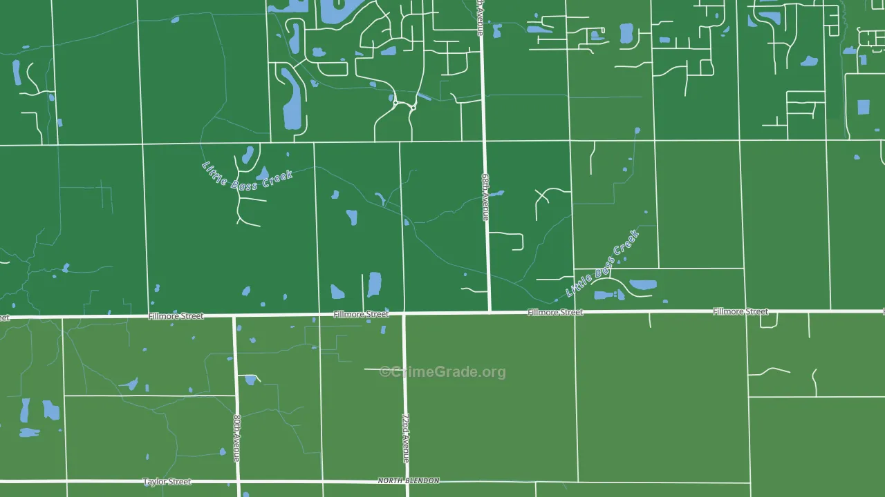North Blendon, MI Map of Drug-Related Crime Rates
