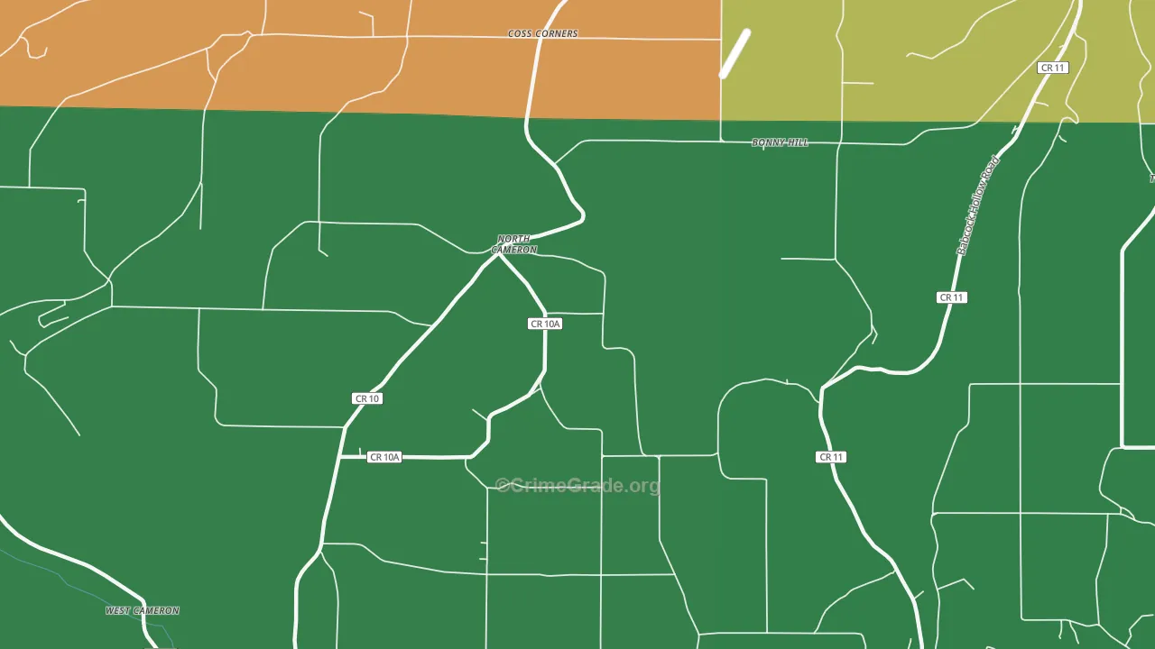 North Cameron, NY Map of Drug-Related Crime Rates