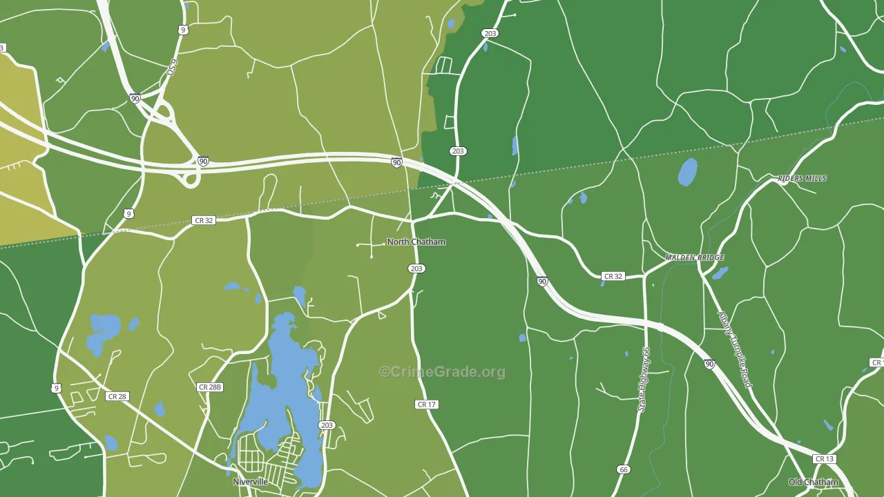 North Chatham, NY Map of Drug-Related Crime Rates