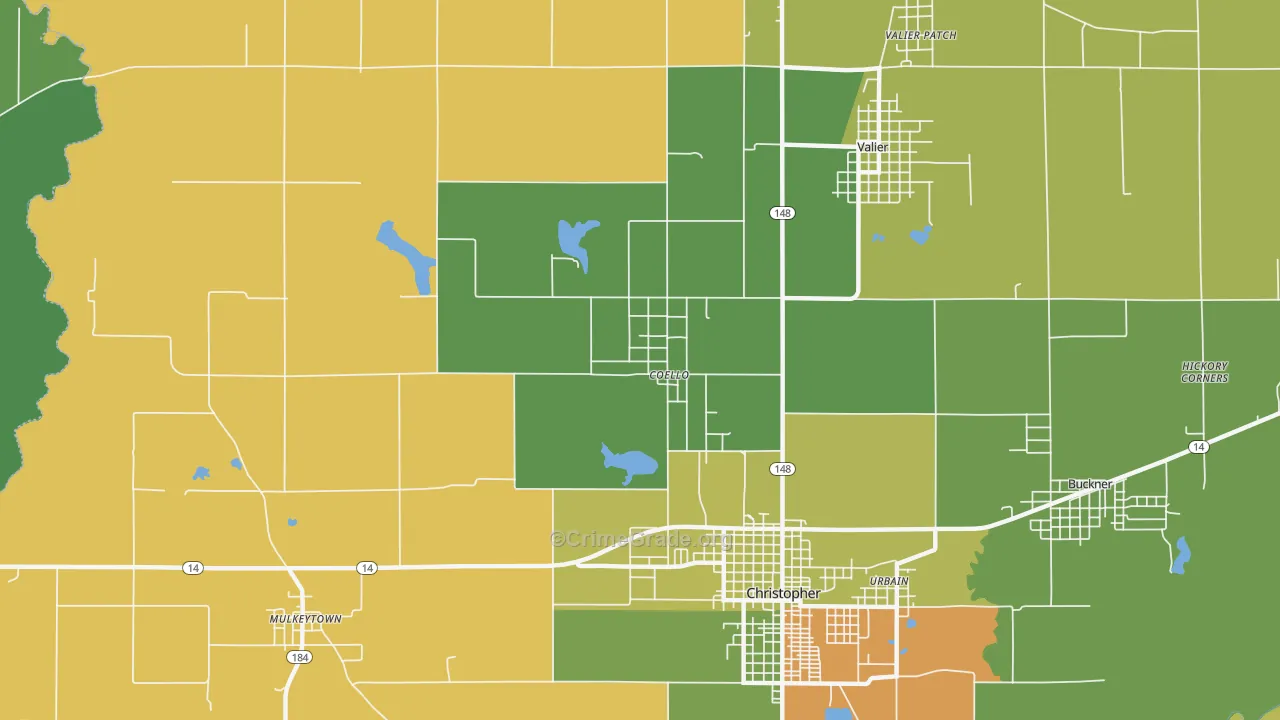 North City, IL Map of Drug-Related Crime Rates