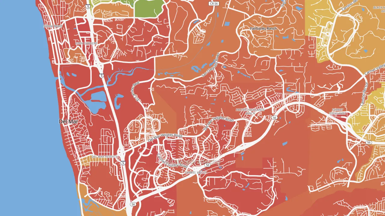 North City, San Diego, CA Map of Drug-Related Crime Rates