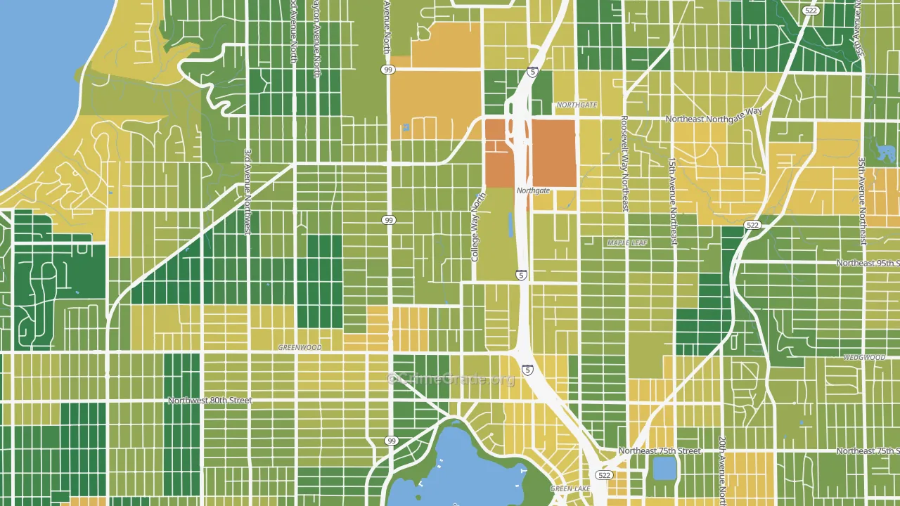 North College Park, Seattle, WA Map of Drug-Related Crime Rates